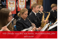 Der Musikverein wünscht ein frohes neues Jahr, Saxophon und Flöte